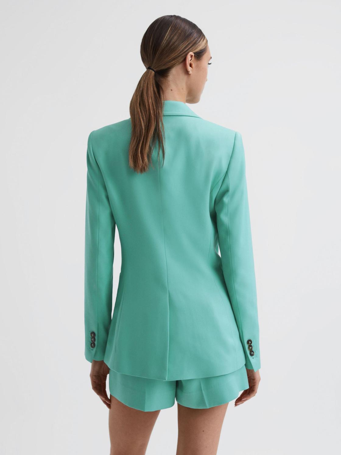Reiss Blazers | Ember Tailored Single Breasted Blazer Green - Women