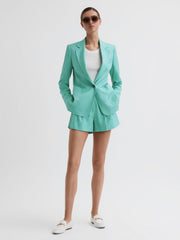 Reiss Blazers | Ember Tailored Single Breasted Blazer Green - Women