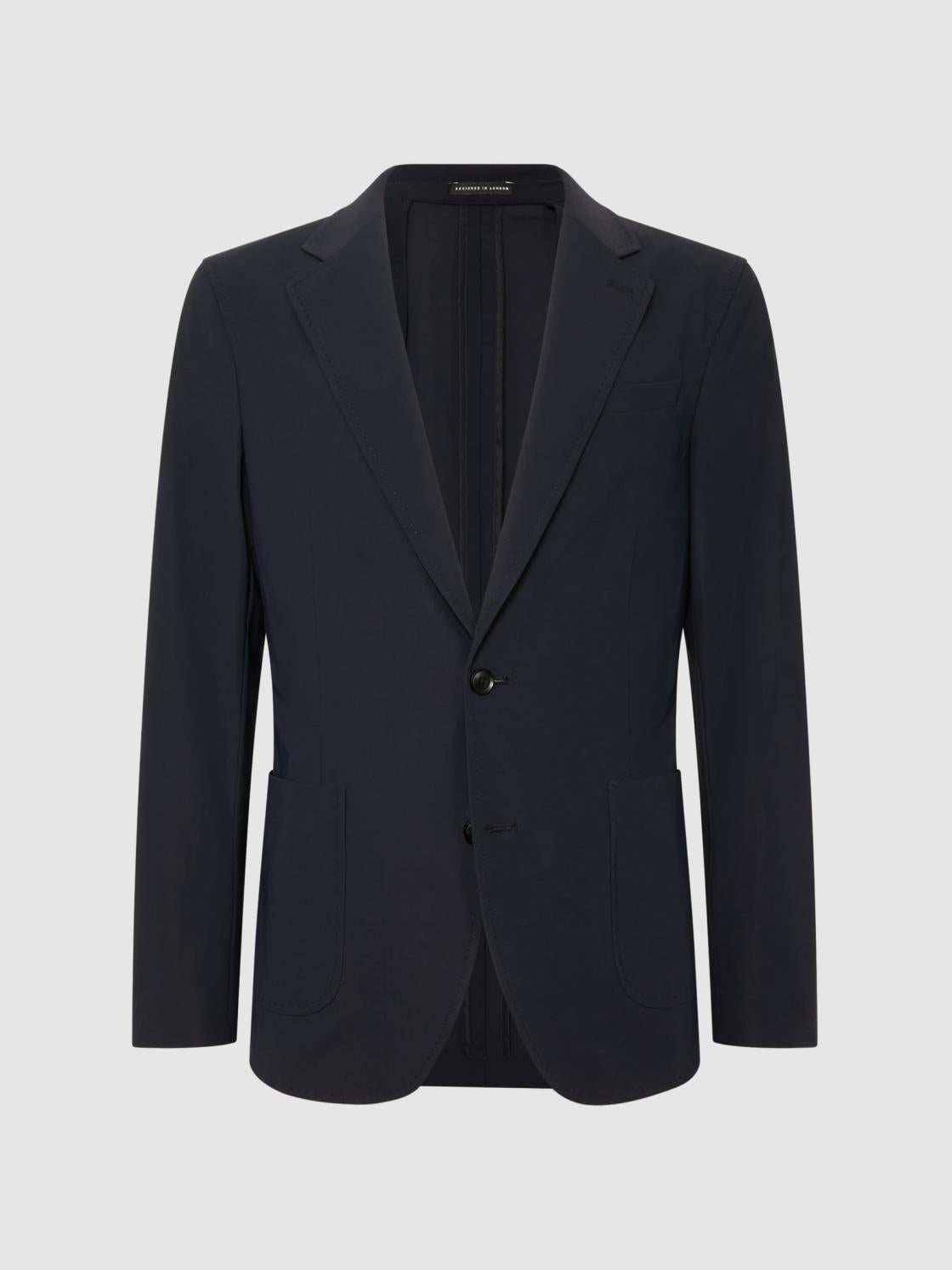 Reiss Blazers | Flip Slim Fit Single Breasted Blazer Navy - Men