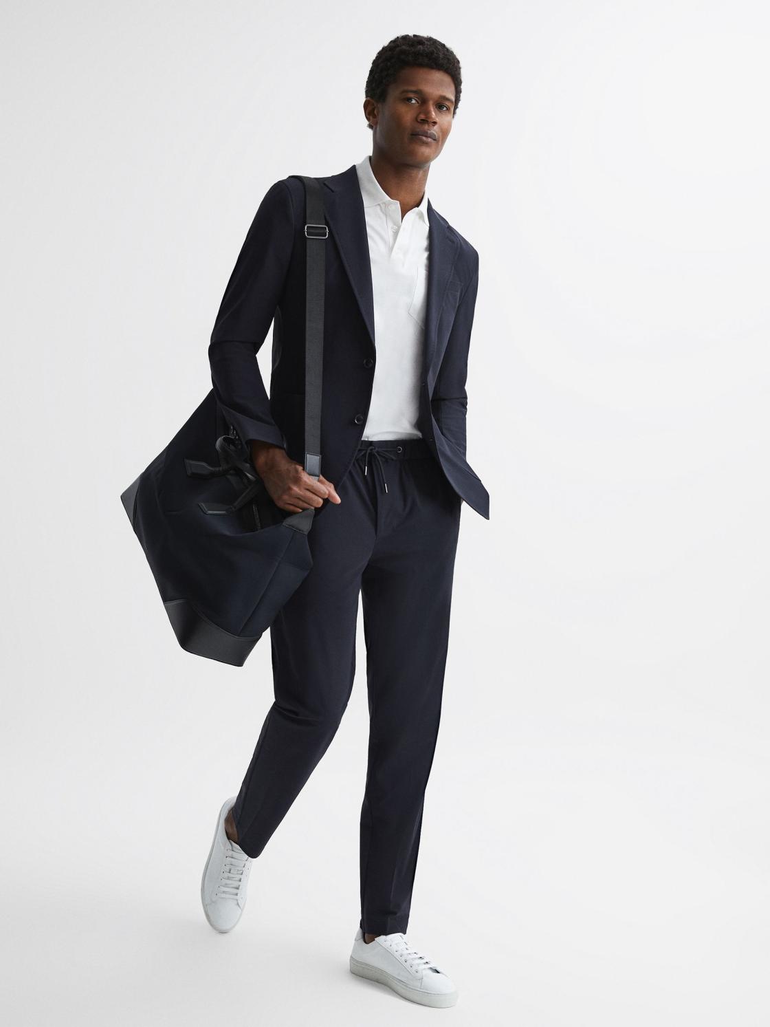 Reiss Blazers | Flip Slim Fit Single Breasted Blazer Navy - Men