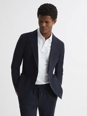 Reiss Blazers | Flip Slim Fit Single Breasted Blazer Navy - Men