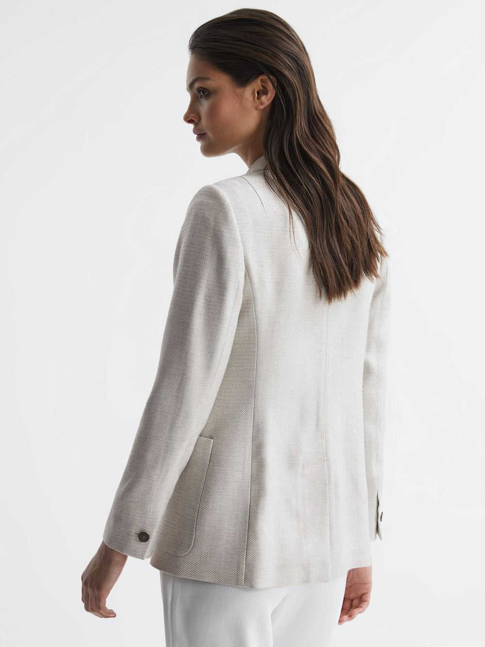 Reiss Blazers | Gaia Tailored Double Breasted Blazer Neutral - Women