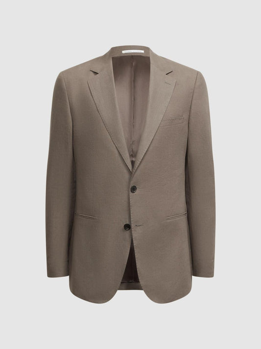 Reiss Blazers | Kin Slim Fit Single Breasted Linen Blazer Airforce Blue - Men