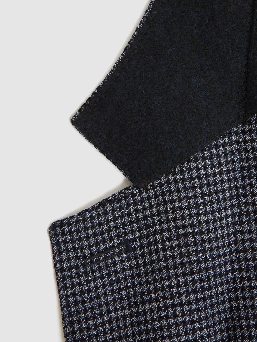 Reiss Blazers | Leadenhall Single Breasted Dogtooth Blazer Navy - Men