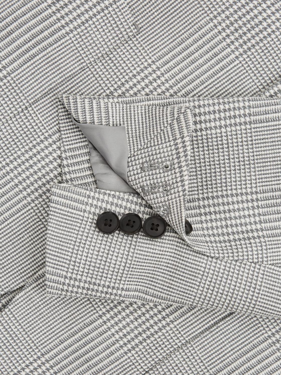 Reiss Blazers | Matinee Single Breasted Prince Of Wales Check Blazer Grey - Men