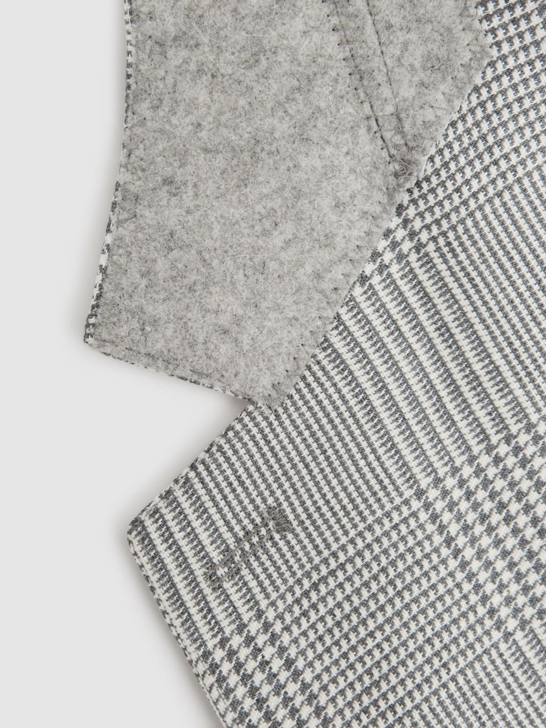 Reiss Blazers | Matinee Single Breasted Prince Of Wales Check Blazer Grey - Men