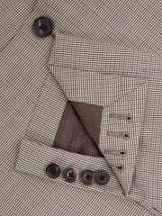 Reiss Blazers | Pew Slim Fit Wool Single Breasted Puppytooth Blazer Brown - Men