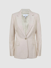 Reiss Blazers | Shae Single Breasted Tailored Blazer Oatmeal - Women