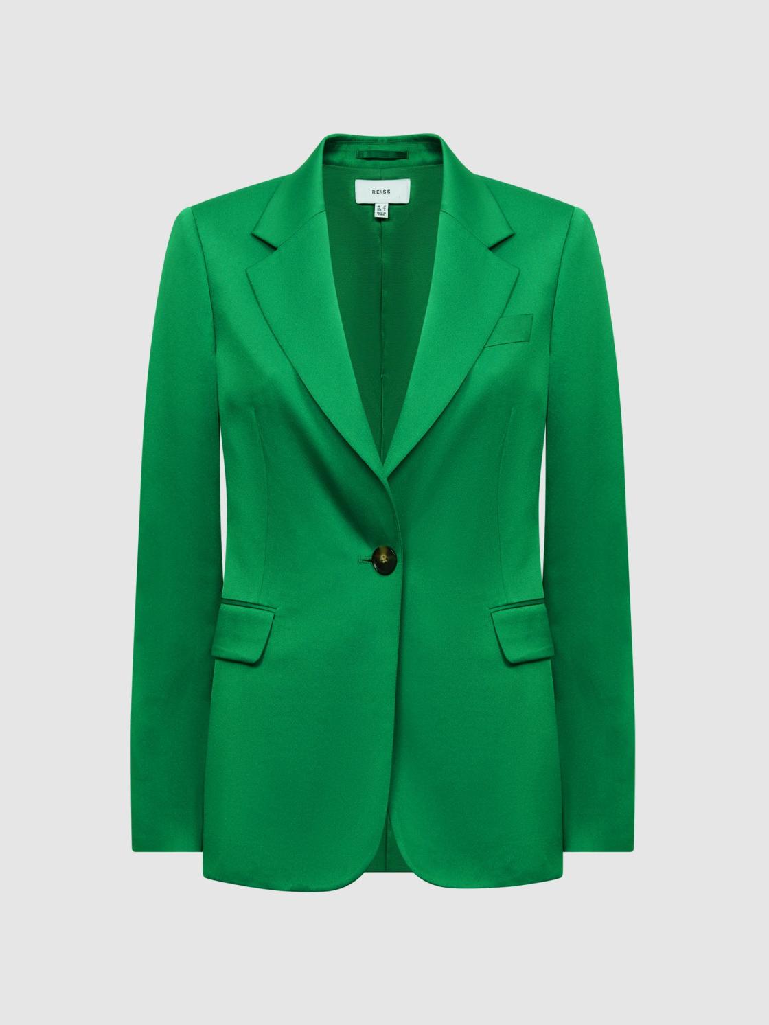Reiss Blazers | Sofie Tailored Single Breasted Blazer Green - Women
