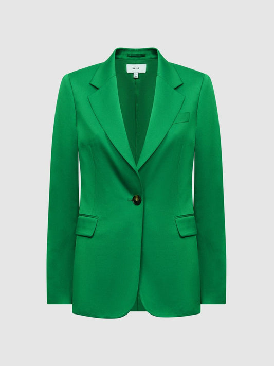 Reiss Blazers | Sofie Tailored Single Breasted Blazer Green - Women