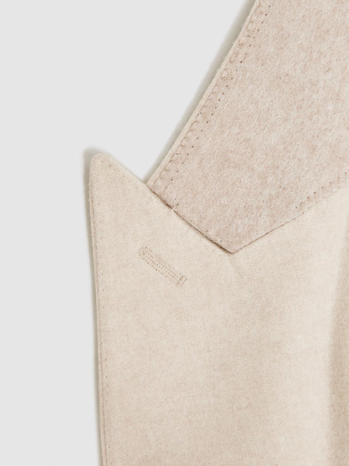 Reiss Blazers | Tella Slim Fit Single Breasted Brushed Wool Blazer Stone - Men