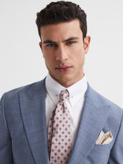 Reiss Blazers | Wish Slim Fit Single Breasted Wool Blend Blazer Soft Blue - Men