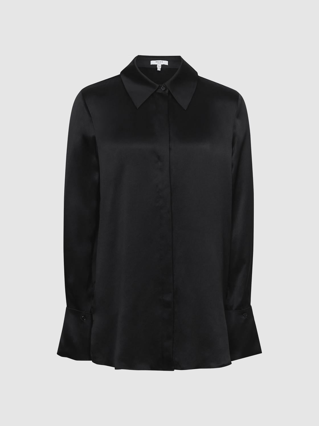 Reiss Blouses &amp; Shirts | Hailey Silk Shirt Black - Women