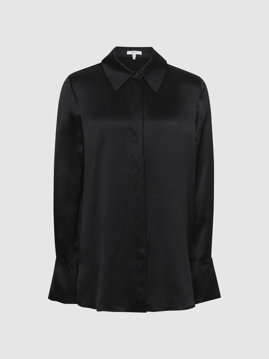 Reiss Blouses &amp; Shirts | Hailey Silk Shirt Black - Women