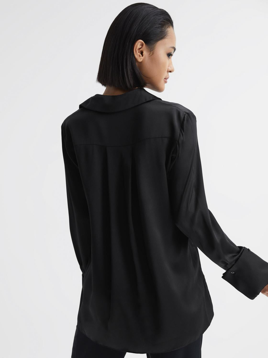 Reiss Blouses &amp; Shirts | Hailey Silk Shirt Black - Women