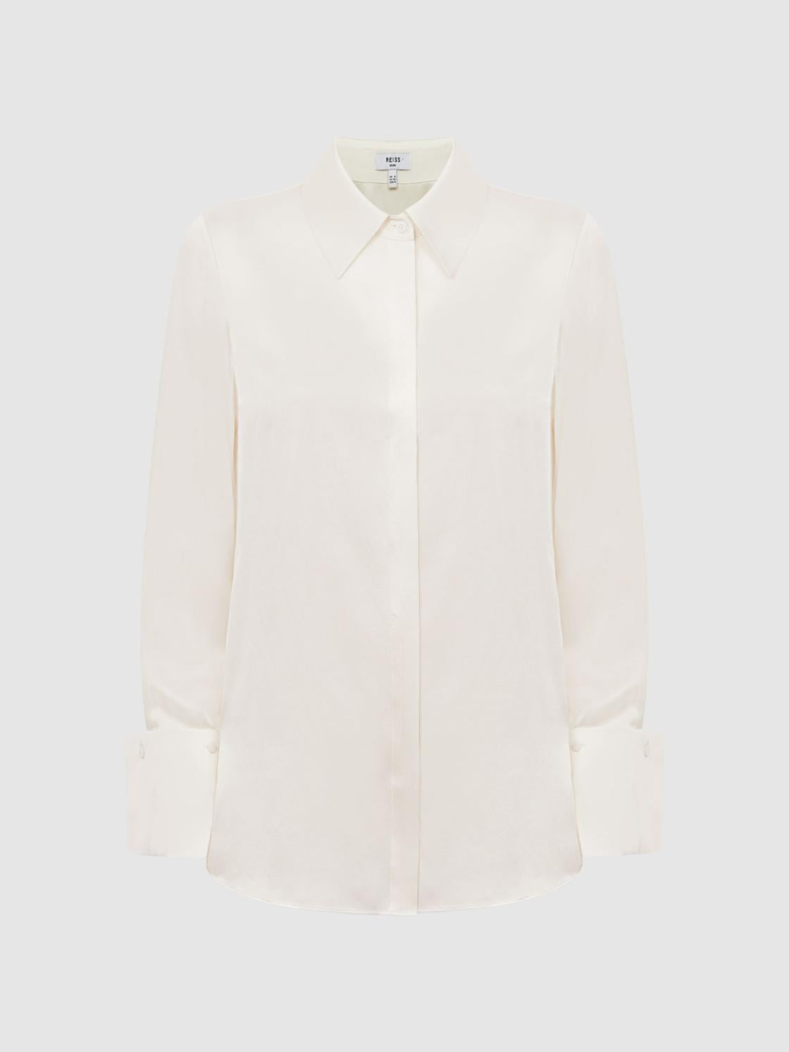 Reiss Blouses &amp; Shirts | Hailey Silk Shirt Ivory - Women
