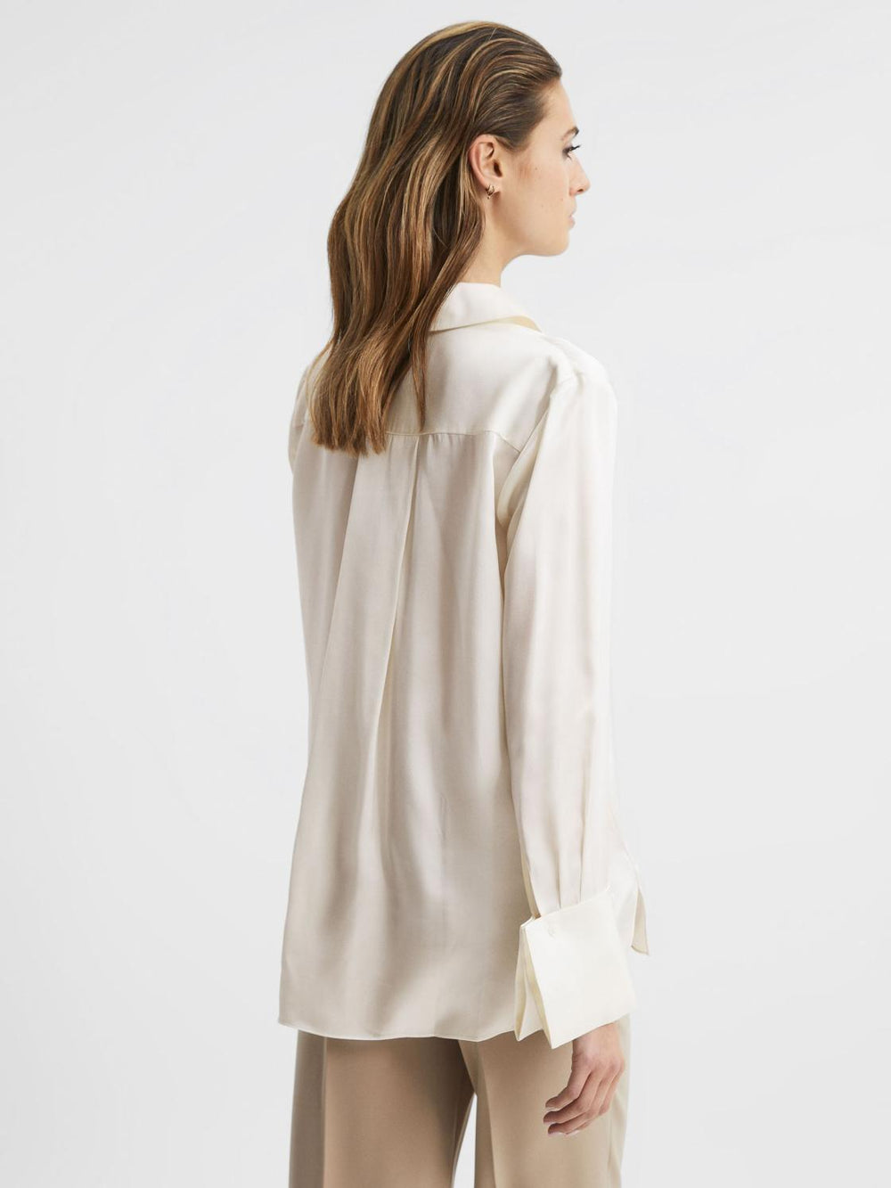 Reiss Blouses &amp; Shirts | Hailey Silk Shirt Ivory - Women