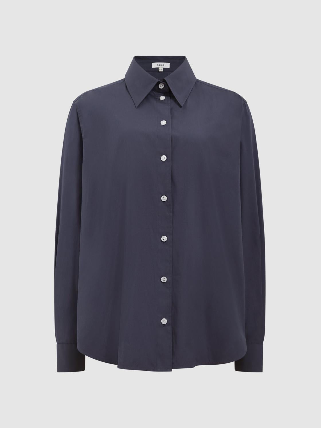Reiss Blouses &amp; Shirts | Jenny Cotton Shirt Navy - Women