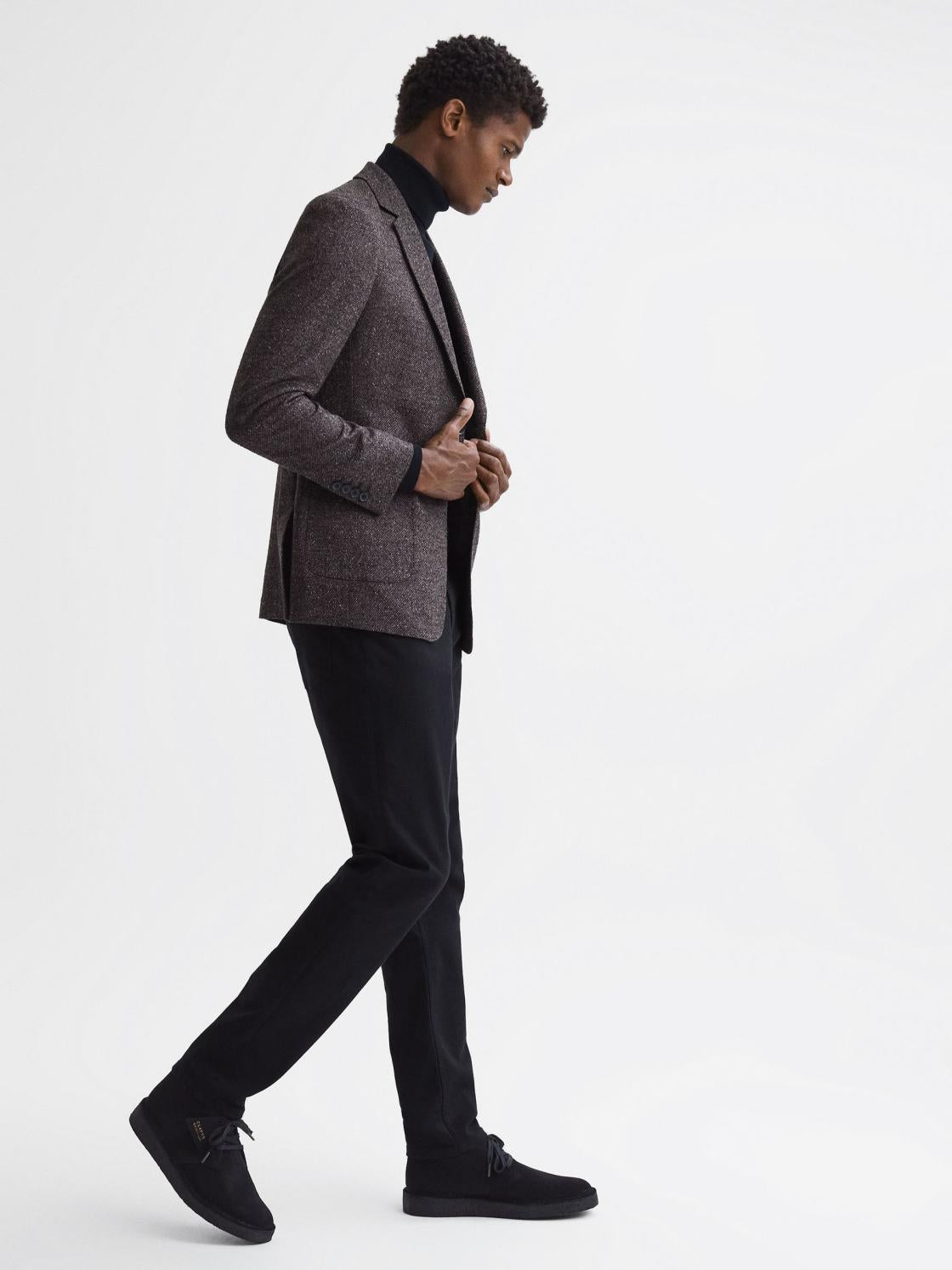 Reiss Boots | Clarks Originals Suede Desert Boots Black - Men