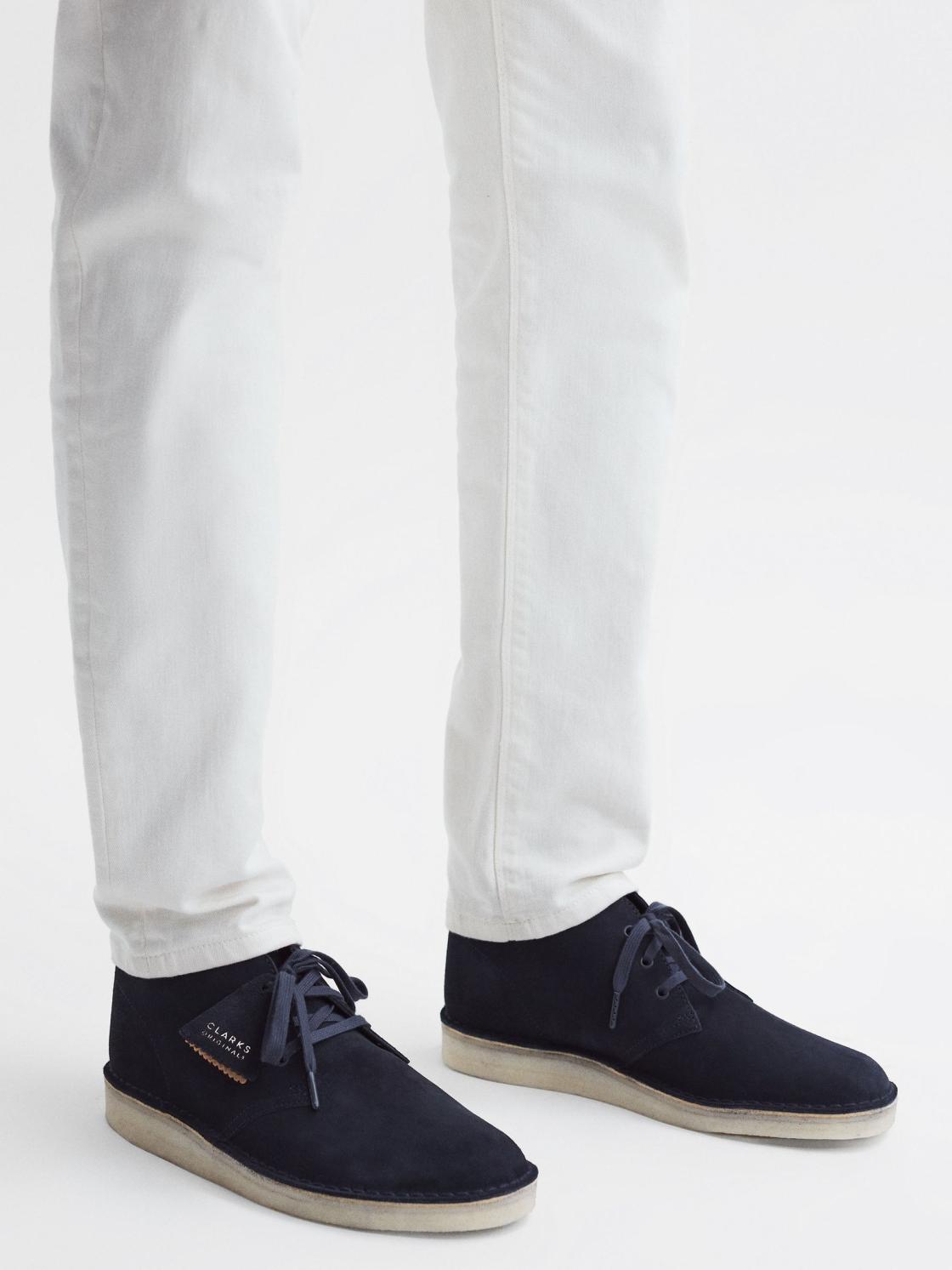Reiss Boots | Clarks Originals Suede Desert Boots Navy - Men
