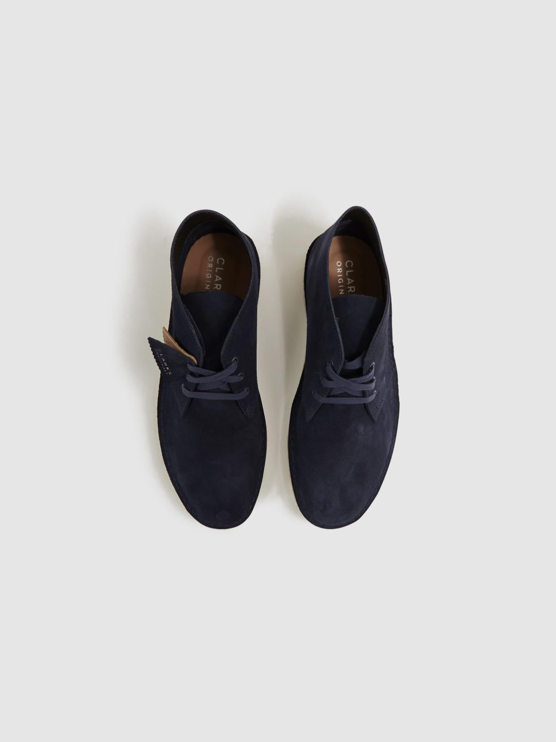 Reiss Boots | Clarks Originals Suede Desert Boots Navy - Men