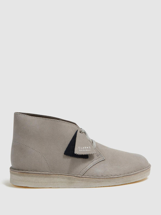 Reiss Boots | Clarks Originals Suede Desert Boots Stone - Men