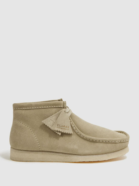 Reiss Boots | Clarks Originals Suede Wallabee Boots Sand - Men