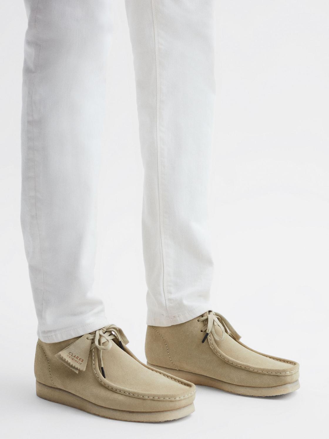 Reiss Boots | Clarks Originals Suede Wallabee Boots Sand - Men