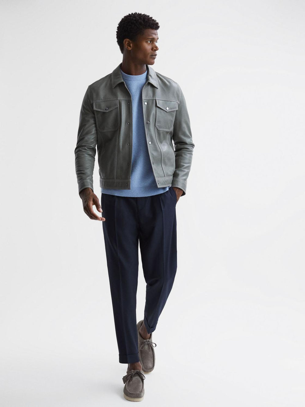 Reiss Boots | Clarks Originals Suede Wallabee Shoes Grey - Men