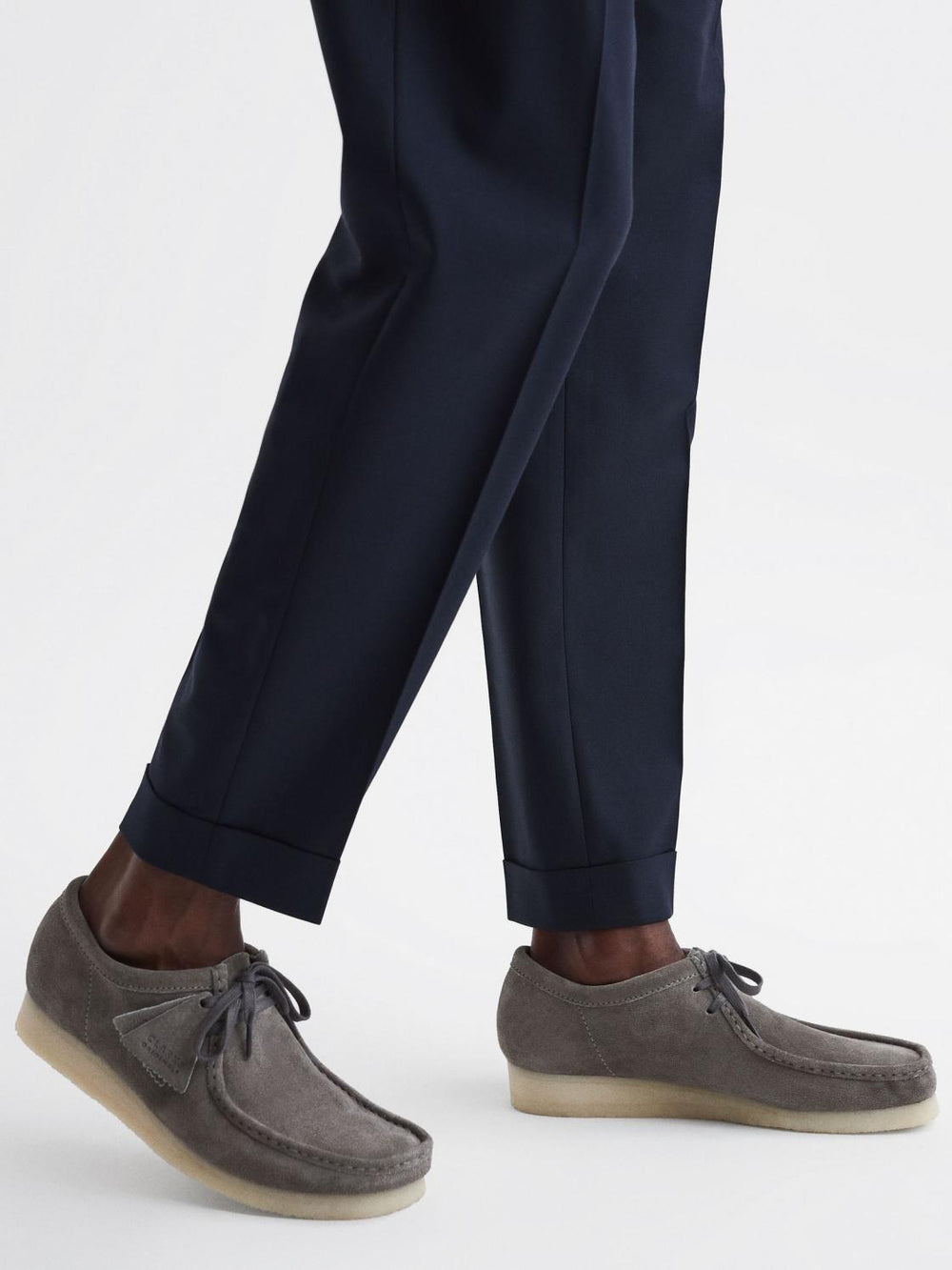 Reiss Boots | Clarks Originals Suede Wallabee Shoes Grey - Men