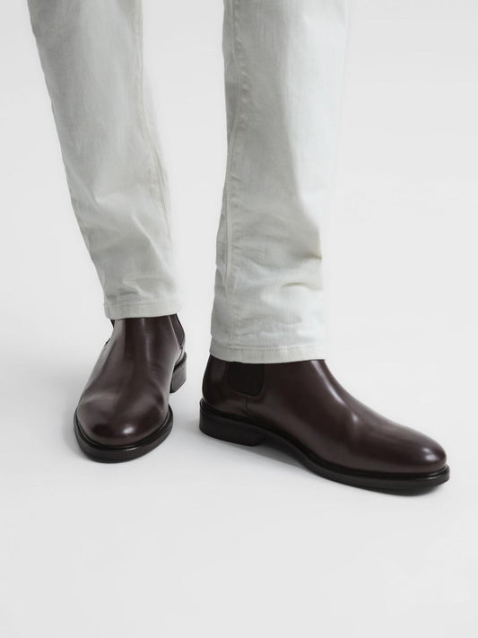 Reiss Boots | Tenor Leather Chelsea Boots Black - Men