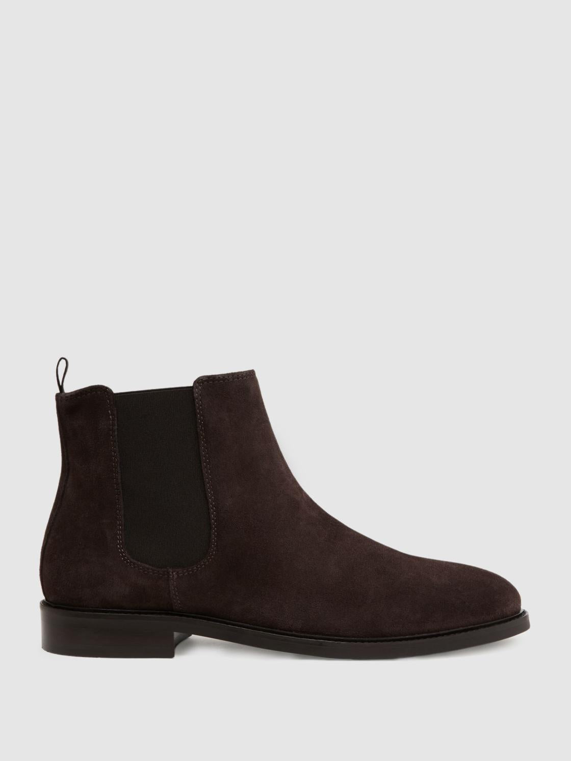 Reiss Boots | Tenor Leather Chelsea Boots Chocolate - Men