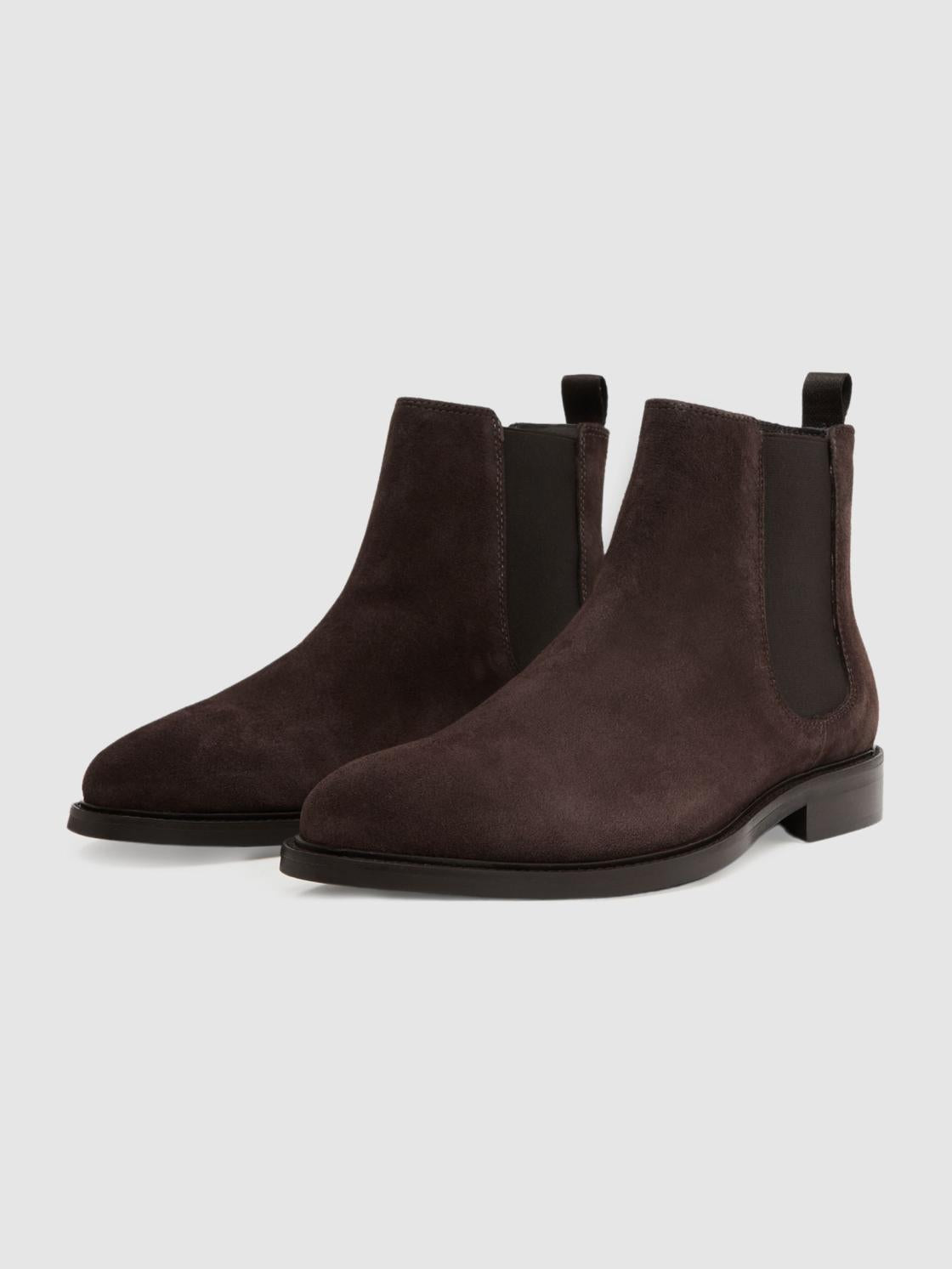 Reiss Boots | Tenor Leather Chelsea Boots Chocolate - Men