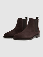 Reiss Boots | Tenor Leather Chelsea Boots Chocolate - Men