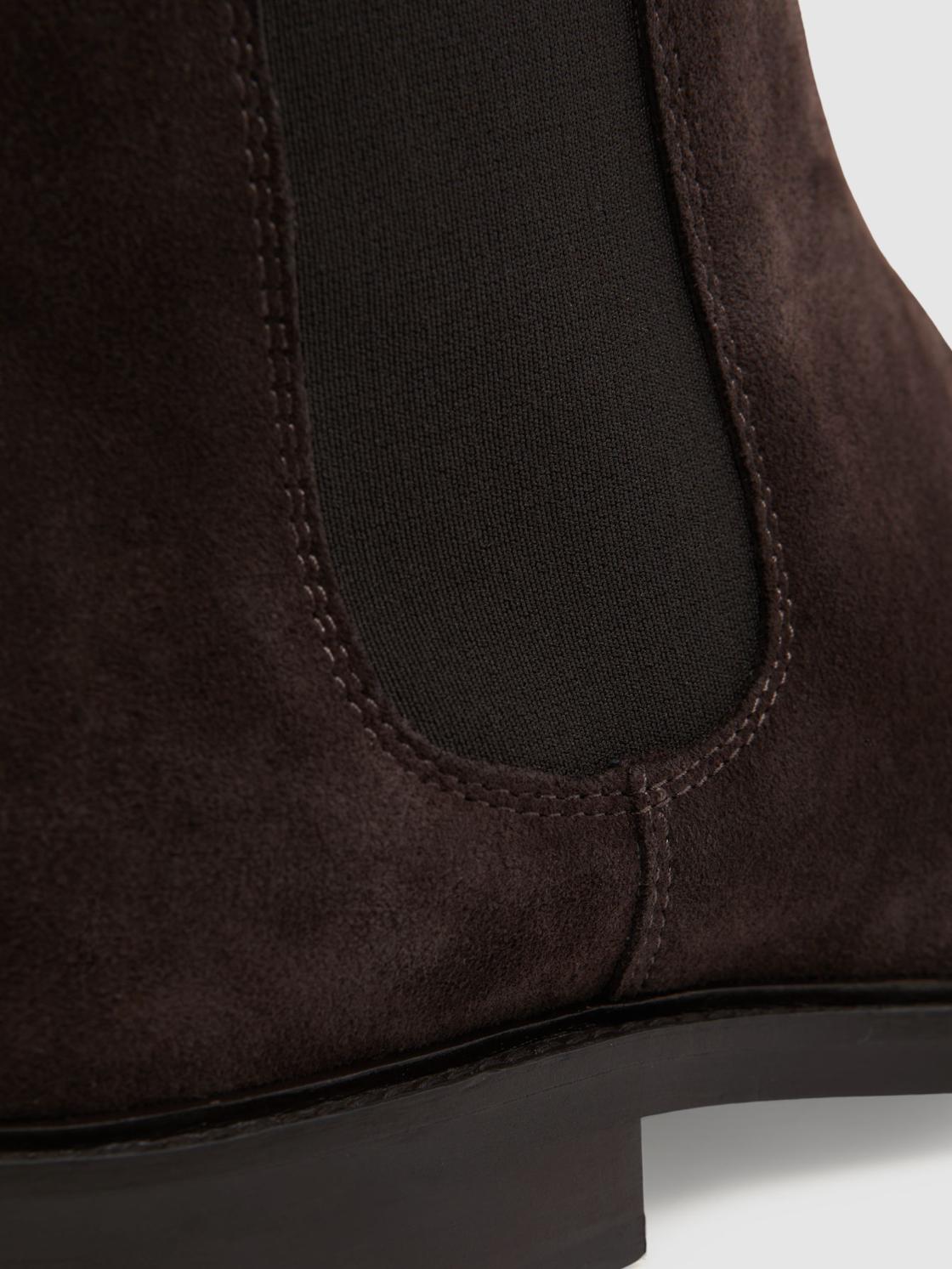 Reiss Boots | Tenor Leather Chelsea Boots Chocolate - Men