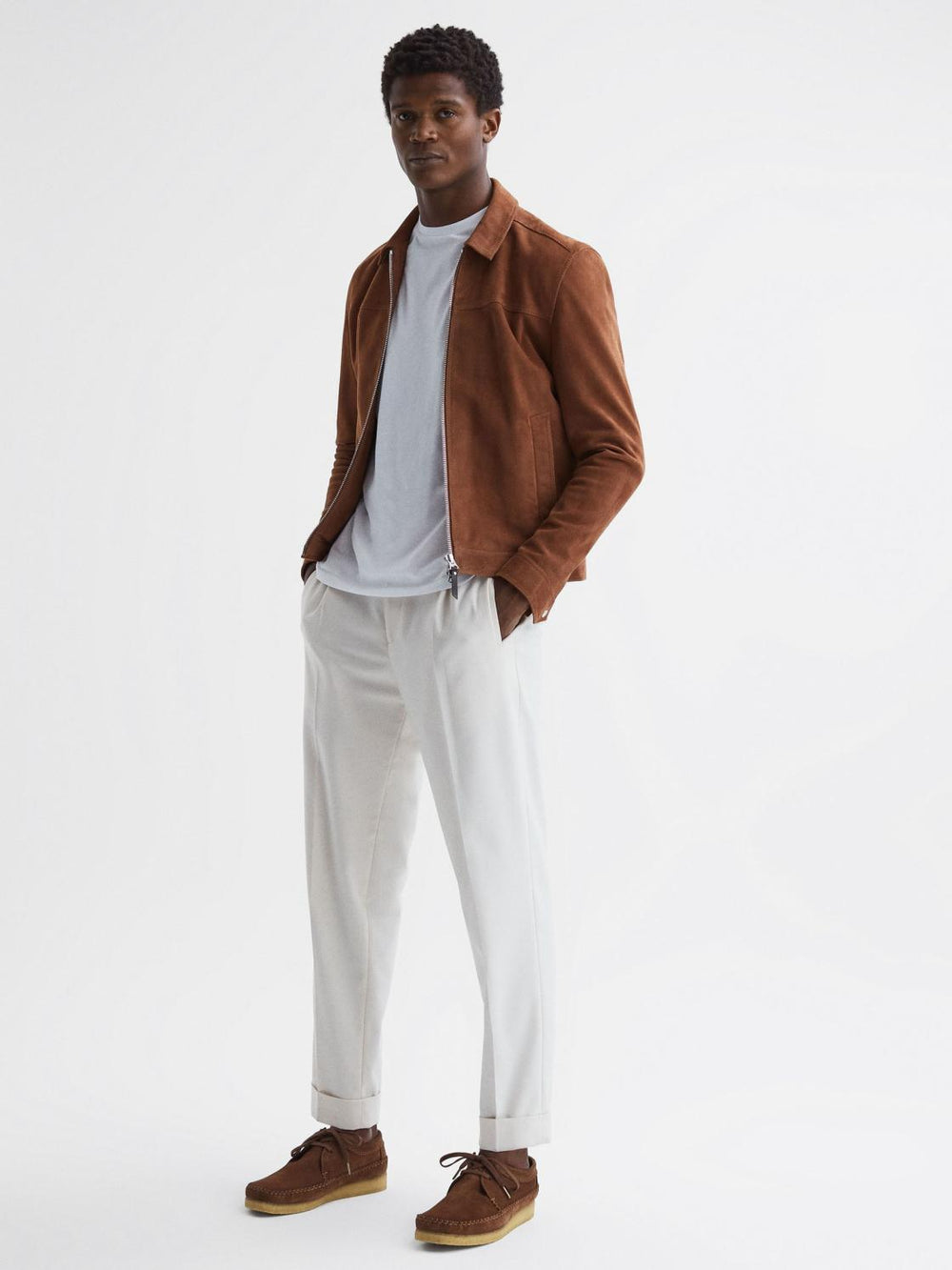 Reiss Casual Shoes | Clarks Originals Suede Moccasin Shoes Brown - Men