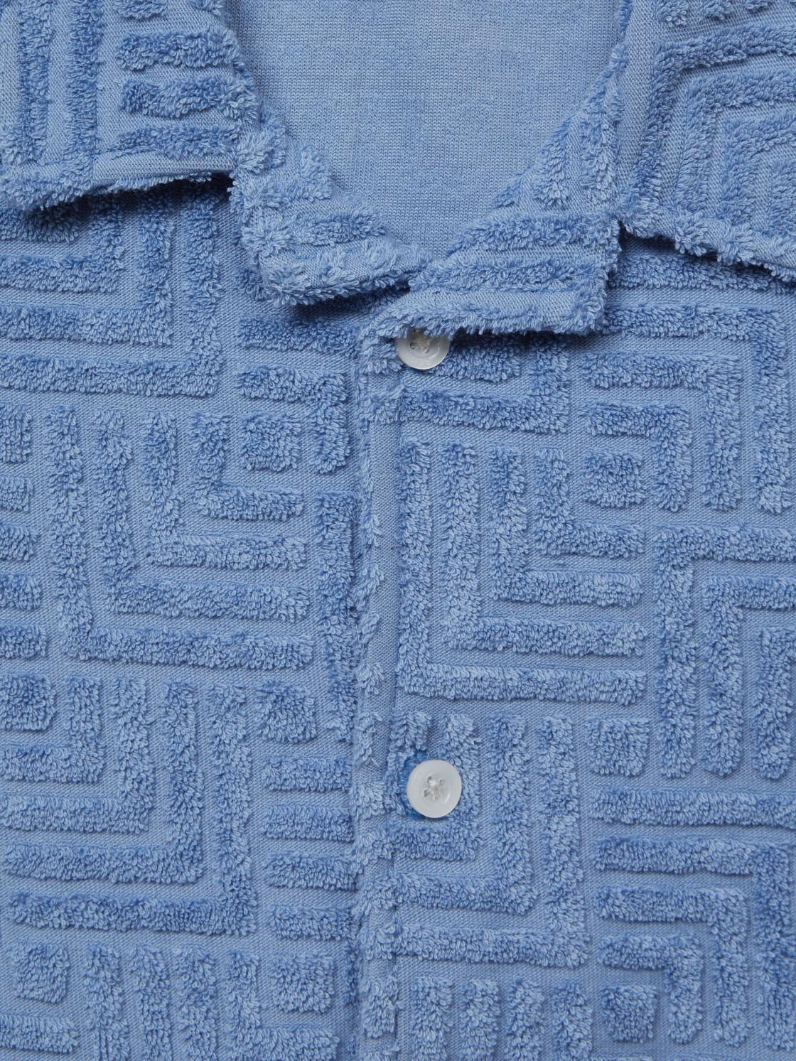 Reiss Co-Ords | Algarve Terry Towelling Shirt Airforce Blue - Children