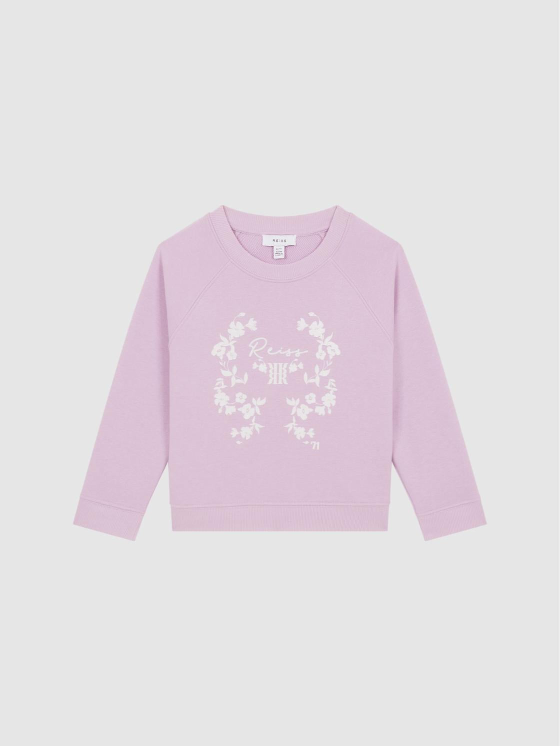Reiss Co-Ords | Bessie Motif Crew Neck Jumper Lilac - Children