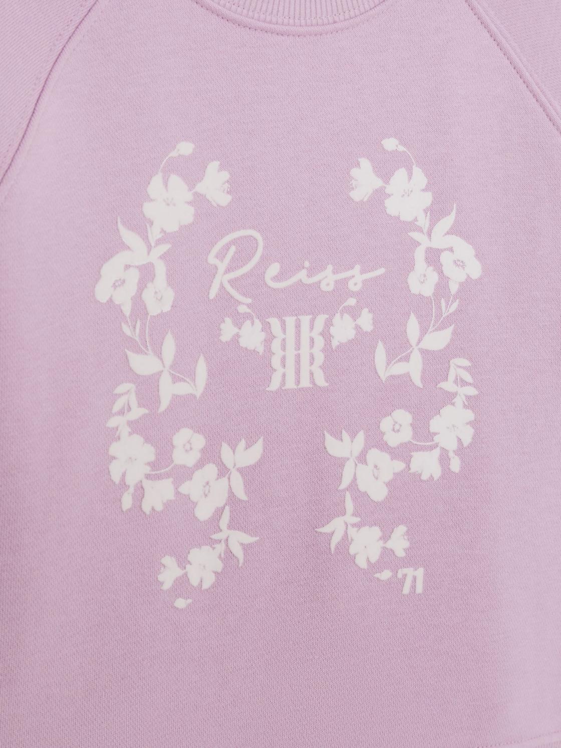 Reiss Co-Ords | Bessie Motif Crew Neck Jumper Lilac - Children