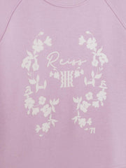 Reiss Co-Ords | Bessie Motif Crew Neck Jumper Lilac - Children