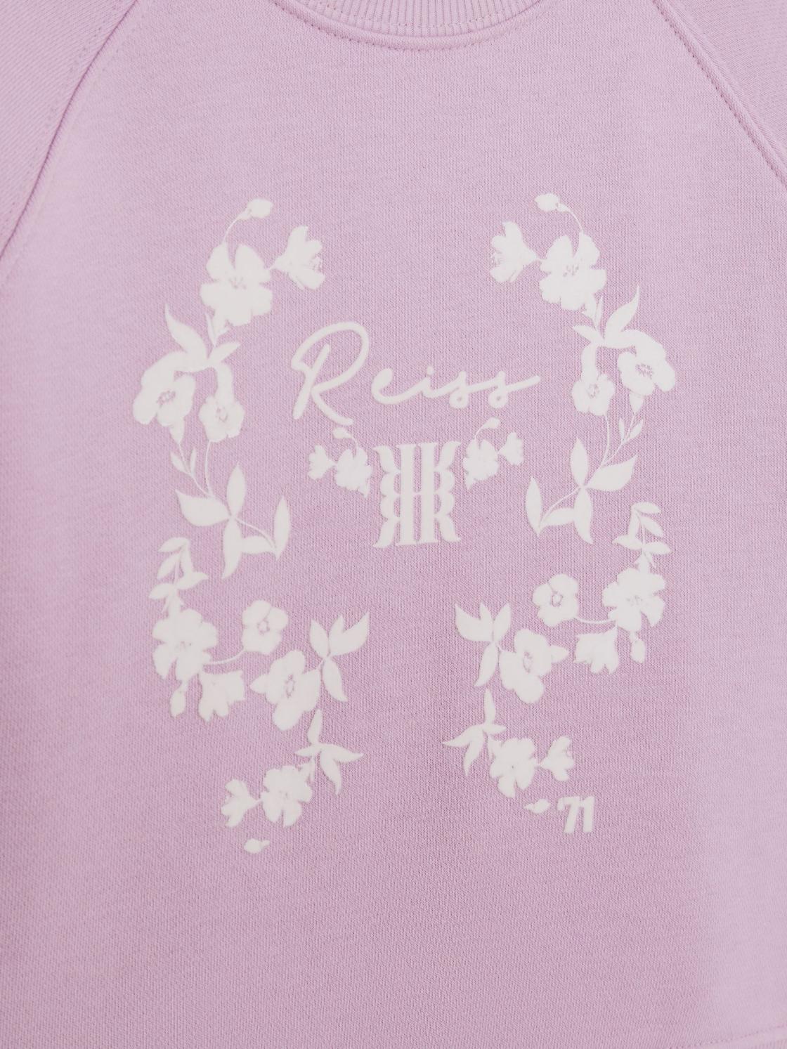Reiss Co-Ords | Bessie Motif Crew Neck Jumper Lilac - Children