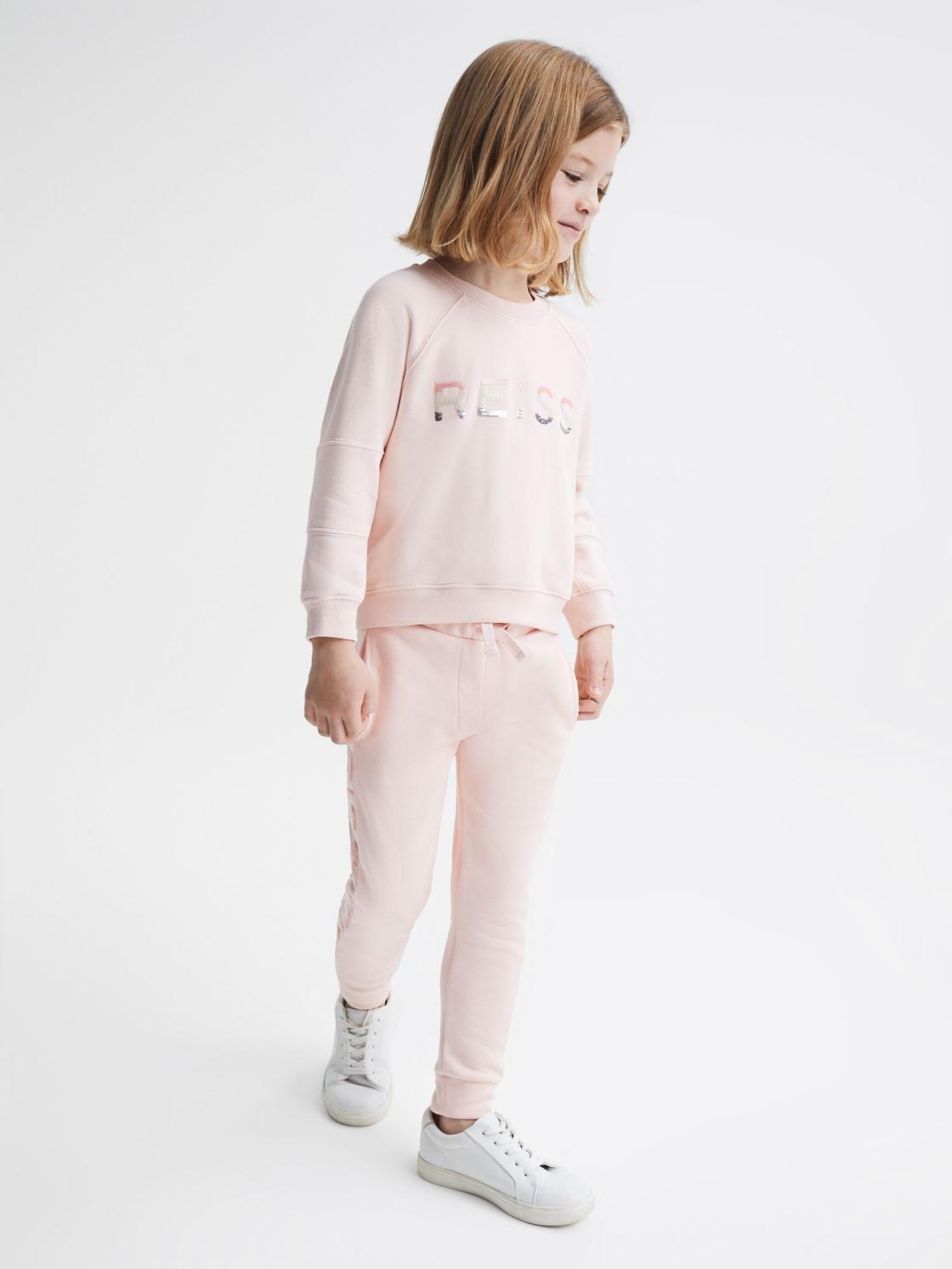 Reiss Co-Ords | Bryony Sequin Crew Neck Jumper Lilac - Children