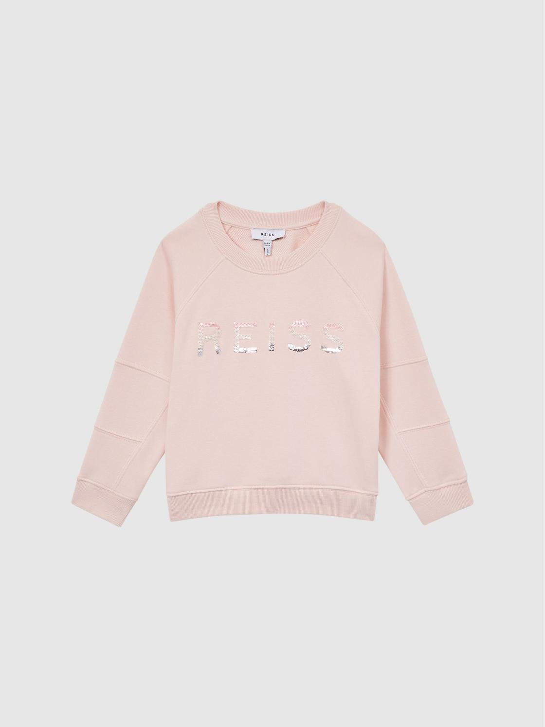 Reiss Co-Ords | Bryony Sequin Crew Neck Jumper Lilac - Children