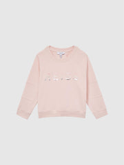 Reiss Co-Ords | Bryony Sequin Crew Neck Jumper Lilac - Children