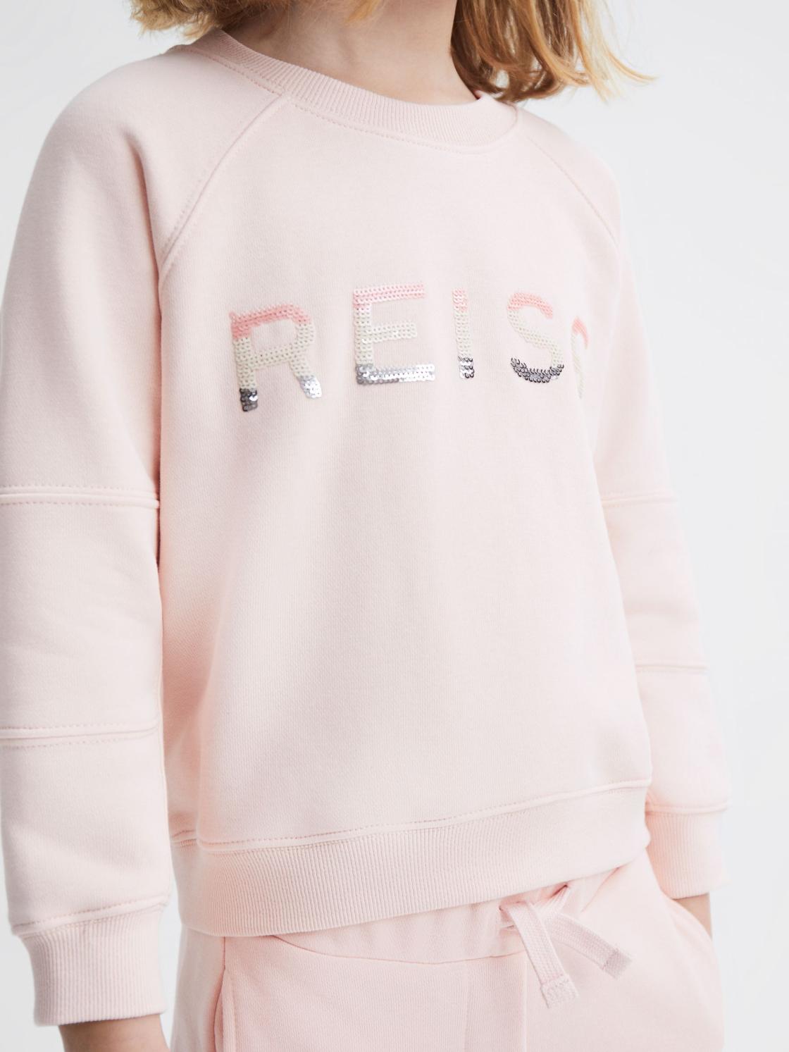 Reiss Co-Ords | Bryony Sequin Crew Neck Jumper Lilac - Children