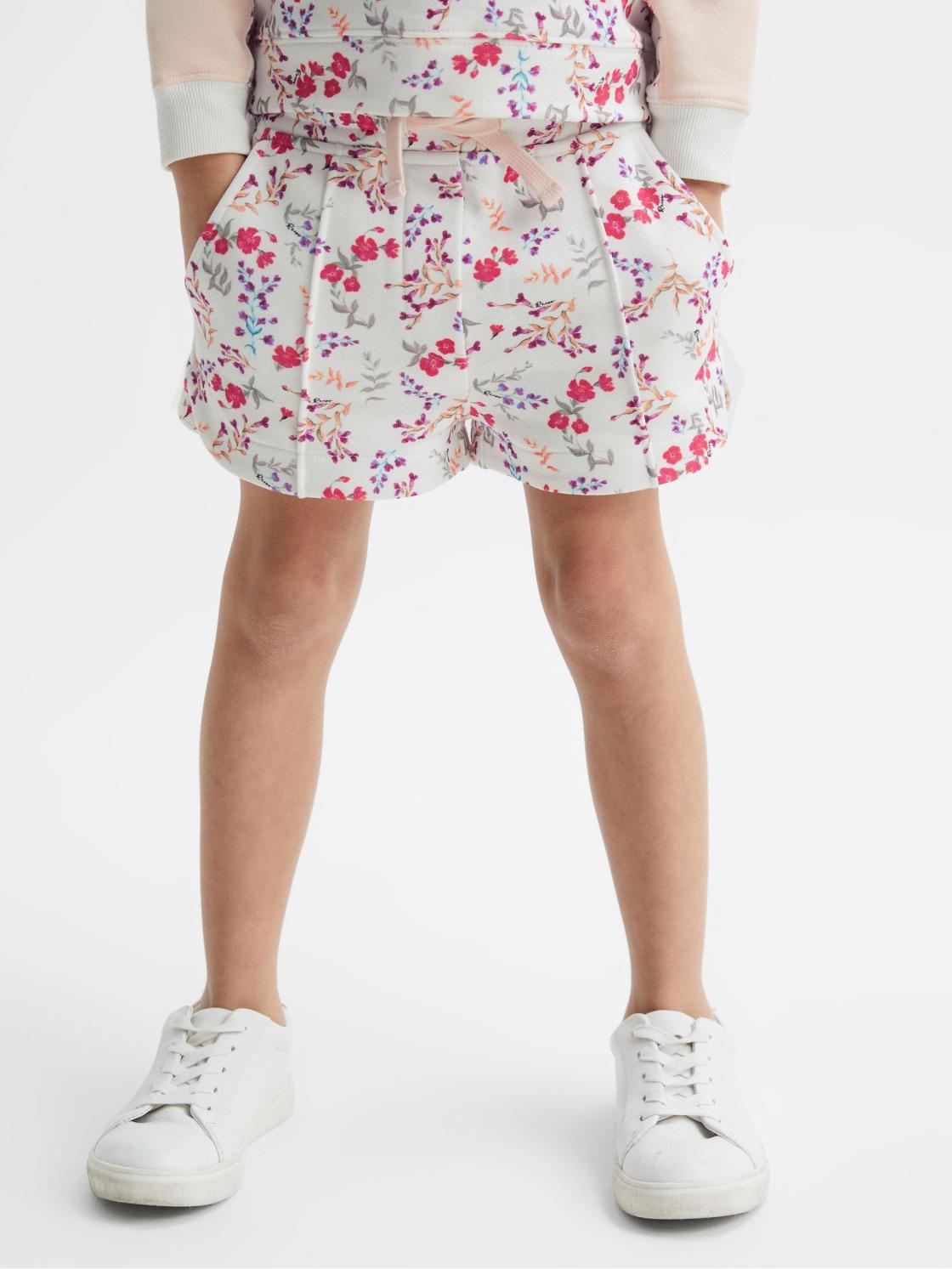 Reiss Co-Ords | Harper Relaxed Floral Printed Shorts Pink Print - Children