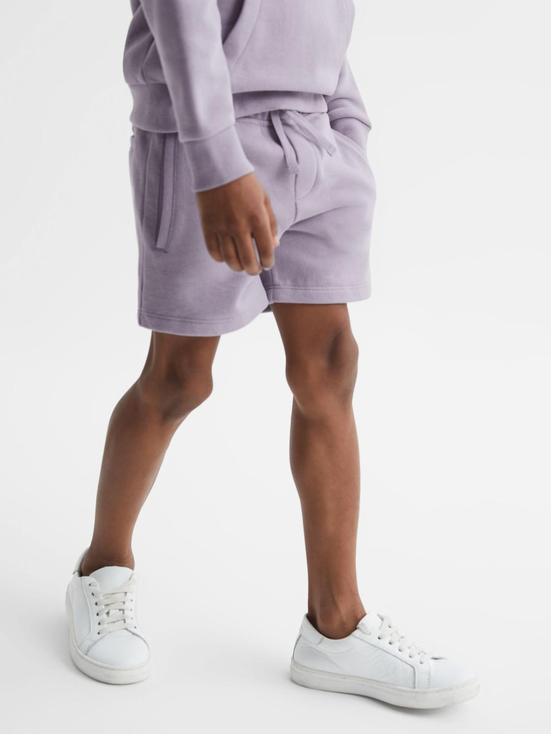 Reiss Co-Ords | Henry Drawstring Jersey Shorts Lilac - Children