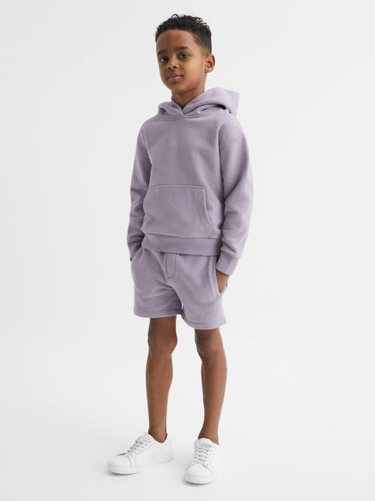 Reiss Co-Ords | Henry Drawstring Jersey Shorts Lilac - Children