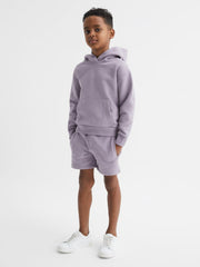 Reiss Co-Ords | Henry Drawstring Jersey Shorts Lilac - Children