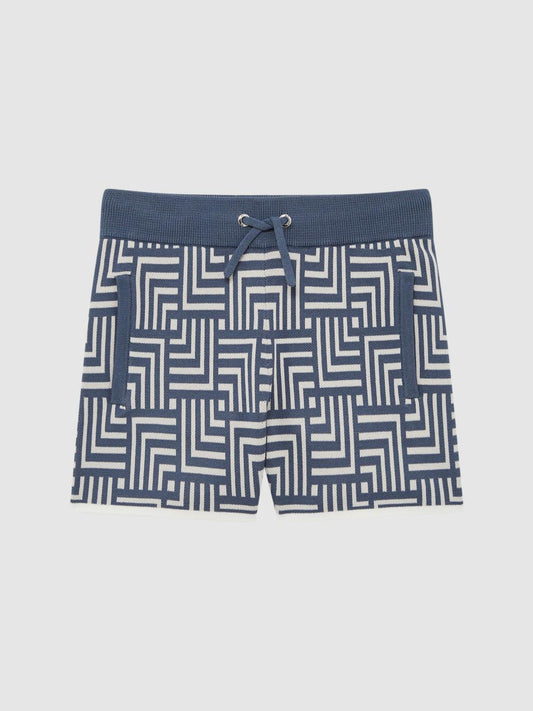 Reiss Co-Ords | Jazz Abstract Printed Shorts Airforce Blue - Children